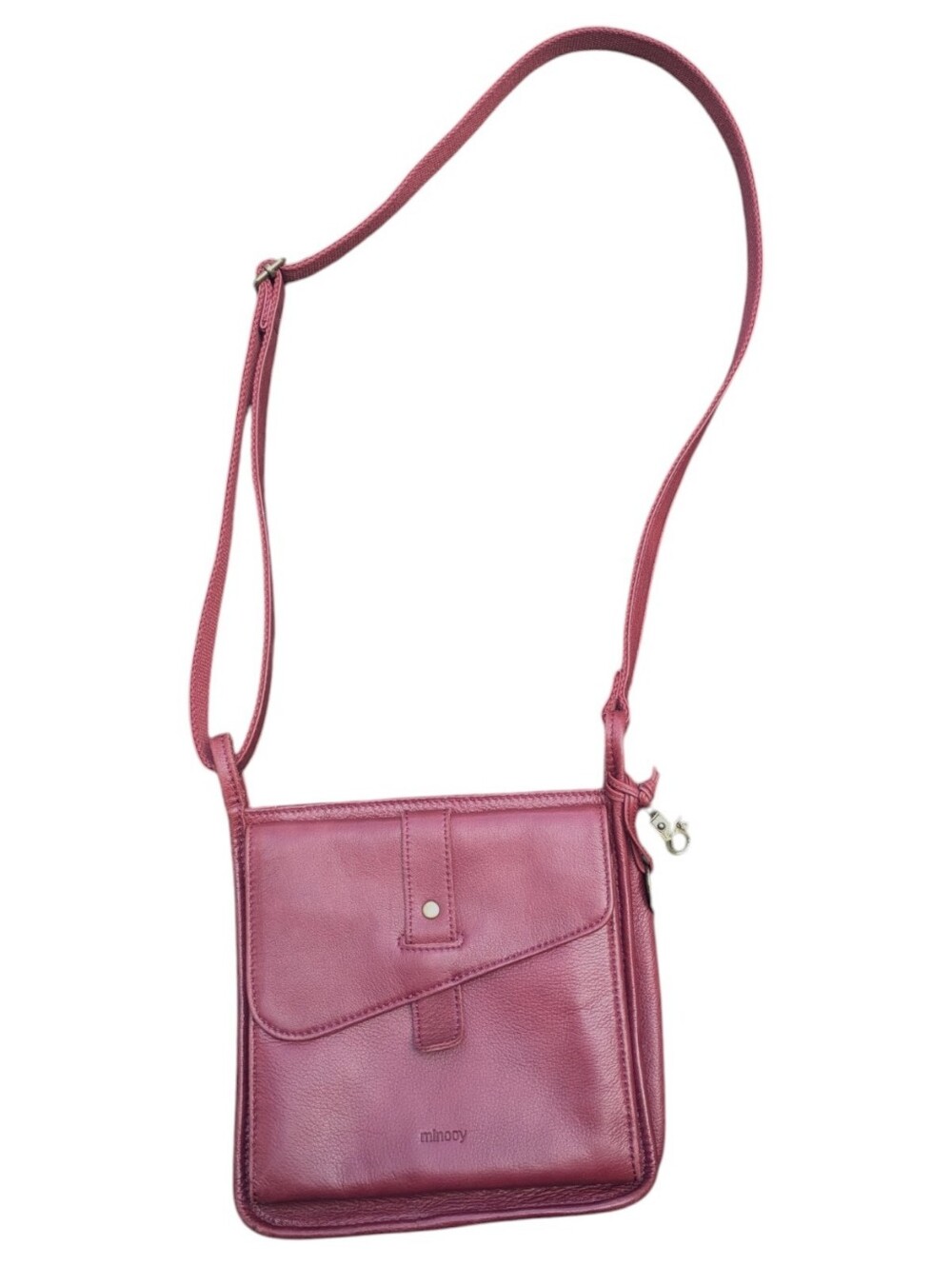 Minooy Athena Red Leather Crossbody Bag
